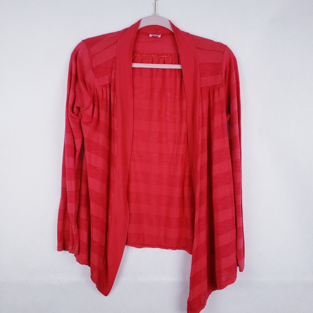 Splendid Womens Open Cardigan Knit Stretch thin soft Striped S